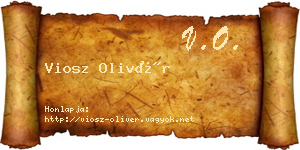 Viosz Olivér névjegykártya